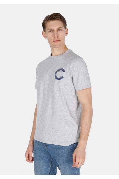 Colin's Regular Fit Round Neck Plain Men's Gray Short Sleeve T-Shirt