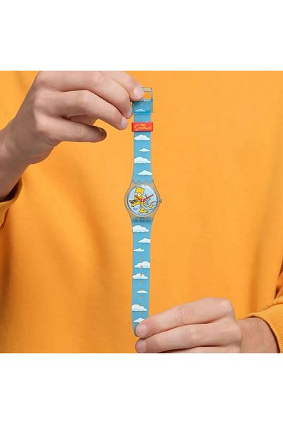 Swatch Unisex Analogue Quartz Movement Watch with Bio-sourced 34mm Case and Silicone Bracelet