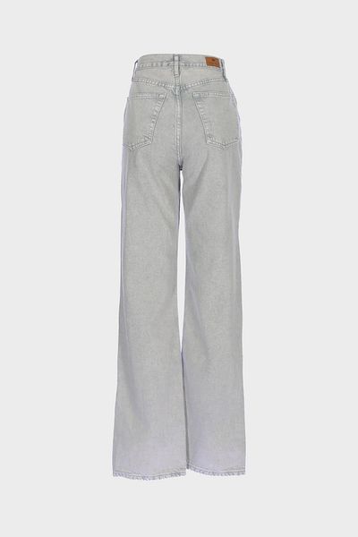 CROSS JEANS Diana Gray High Waist Patı Zippered Dad Straight Jean Pants C 4517-068