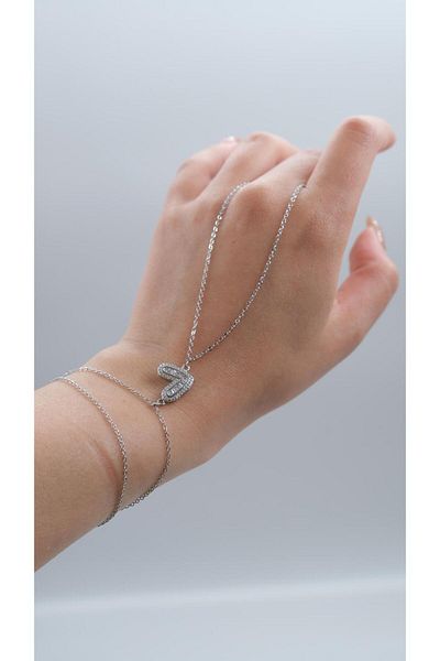 Jerie Baguette Stone Heart Detail Şahmeran