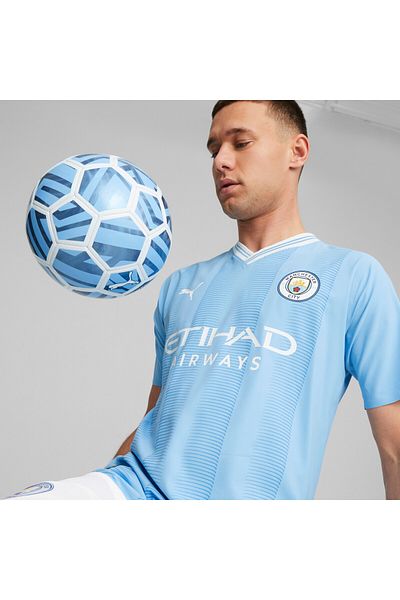 Puma قميص كرة قدم أصلي للرجال من مانشستر سيتي 23/24 - أزرق