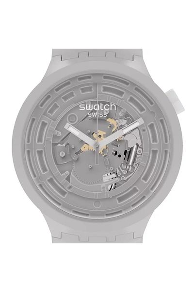 Swatch Men’s Analogue Quartz Movement Watch with Bioceramic 47mm Case and Bio-sourced Bracelet