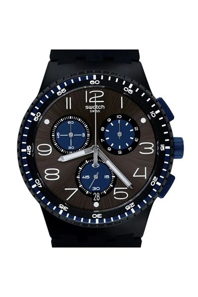 Swatch Unisex Analogue Quartz Movement Watch with Polymer 42mm Case and Silicone Bracelet