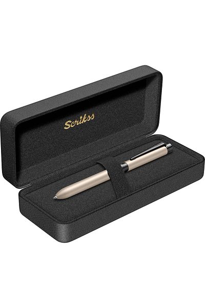 Scrikss 83 Series Sport Multifunction Beige (Blue and Red Ballpoint Pen & Versatile) + Refill Gift