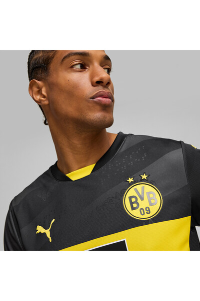 Puma Mens Borussia Dortmund 24/25 Away Football Jersey Top - Black