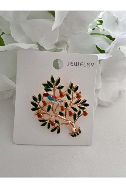 Pelin Aksesuar Ağaçtaki Kuş Broş