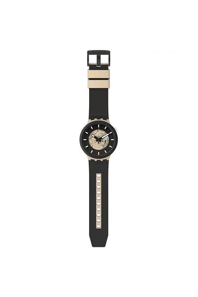 Swatch Unisex Analogue Quartz Movement Watch with Bioceramic 47mm Case and Silicone Bracelet