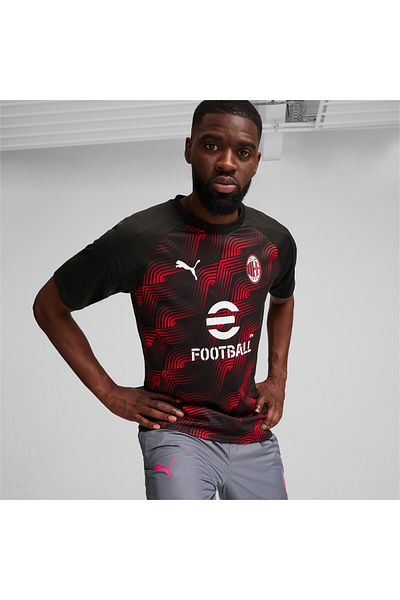 Puma Mens Ac Milan Pre-match Football Jersey Top - Black
