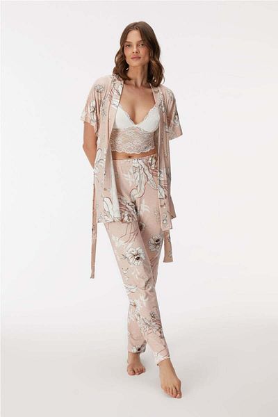 Anıl 11398 Bralet Dressing Gown Set
