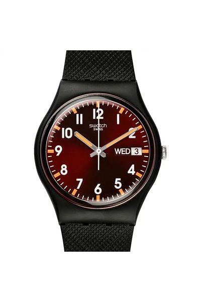 Swatch Unisex Analogue Quartz Movement Watch with Bio-sourced 34mm Case and Bracelet