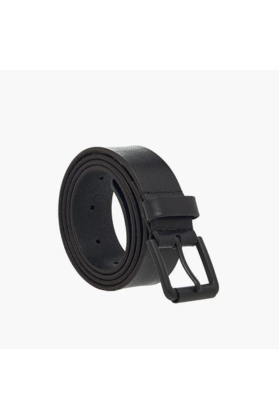 FAV Textured Leather Belt with Pin Buckle Closure