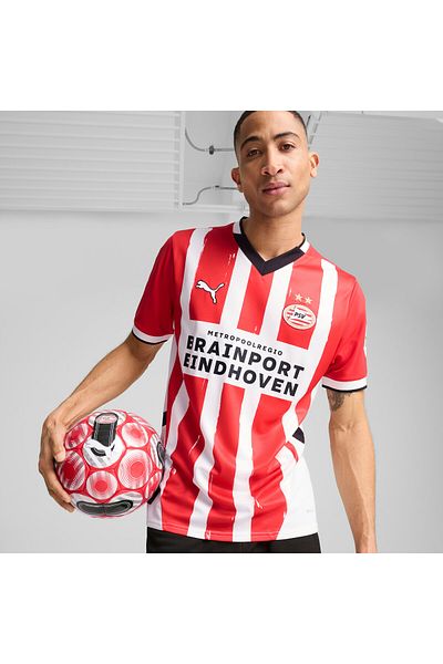 Puma Mens Psv Eindhoven 24/25 Home Football Jersey Top - Red