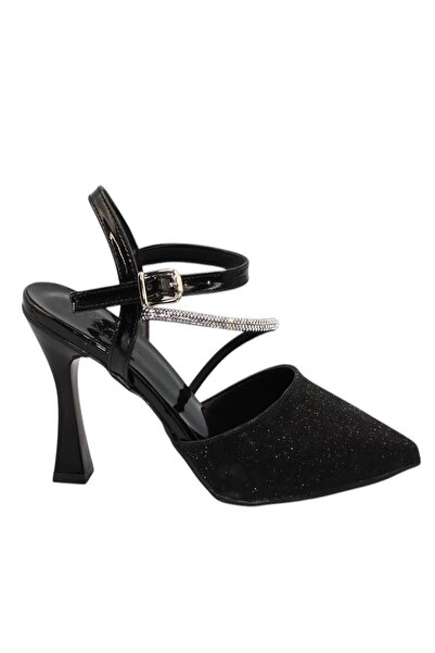 Celira Pantofi de damă cu toc clasic cu strasuri negre