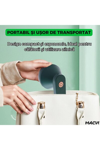 MACVI Macvi® Lint Remover, USB Charging, 4 Hours Use, Dry Cleaning, Green