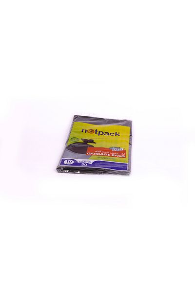 Hotpack Heavy Duty Black Garbage Bag, Trash Bag Medium, 30 Gallons, 65x95cm, 400 Pieces