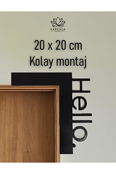 Karenza Home Kapı Üstü Süsü Dekoratif Kuş ve Çiçek Desenli Ahşap Kapı Süsü Ev...