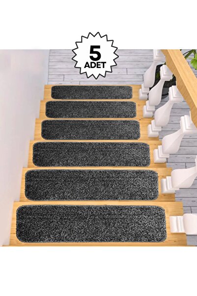 EUROBANO 5 Adet Kaymaz Taban Yıkanabilir 20x65 cm Merdiven Halısı / PP