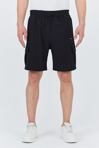 macharel jeans Men's Elastic Waist Parachute Shorts with Side Pocket Flaps