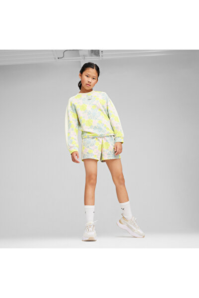 Puma Youth Girls T7 Snflr Shorts - Multicolor