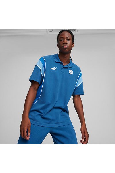 Puma Mens Manchester City Ftblarchive Polo Shirt - Blue
