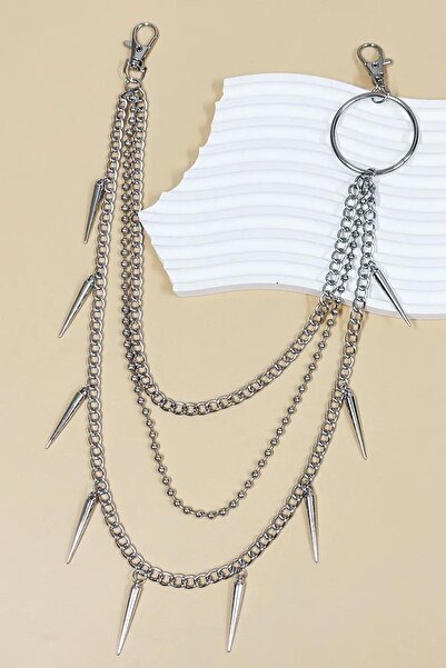 New Obsessions Curea de pantaloni cu lanț gotic în talie