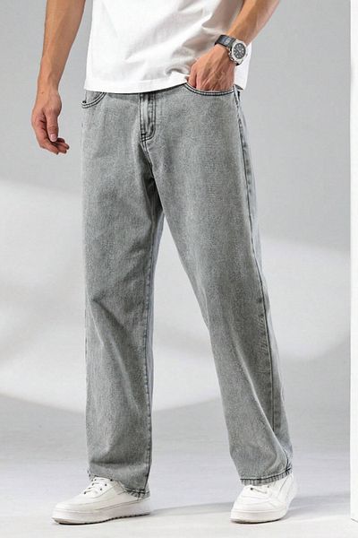 Tarz Cool Men's Gray Relaxed Cut Baggy Pants