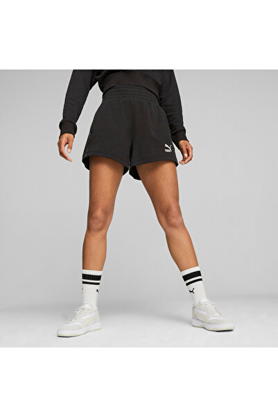 Puma Womens T7 High Waist Shorts - Black