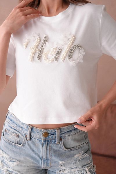 Park Karon Καλοκαιρινό Crop Basic T-Shirt