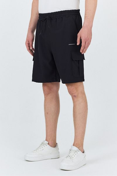 macharel jeans Men's Elastic Waist Parachute Shorts with Side Pocket Flaps