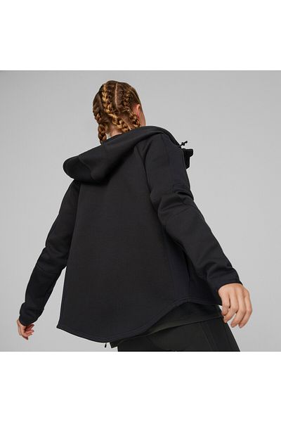 Puma Womens Evostripe Full-zip Hoodie Sweat Jacket - Black
