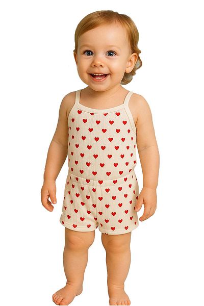MYZİ STORE Baby Girl Newborn Child 100% Organic Cotton Shorts and Suspender Set of 2