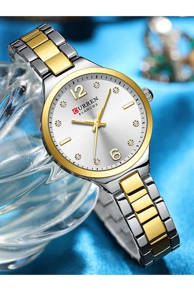 Curren Blanche Women’s Two-Tone Watch – Elegant Silver & Gold Analog Dress Timepiece