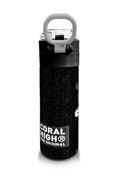 Coral High Kids Men's Patterned Straw and Direct Drinking Steel Thermos 500 ml