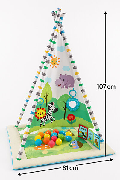 Factory Price - 2-In-1 Baby Activity Play Gym & Removable Tent - B