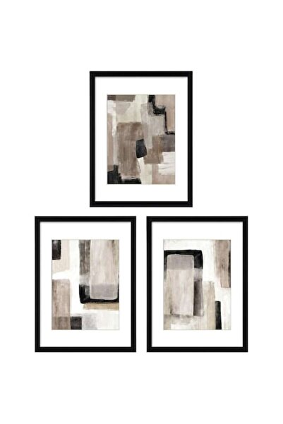 ArtByHannah Set 3 Tablouri, Rama Neagra cu Fotografii 28x35cm, ArtByHannah, S...
