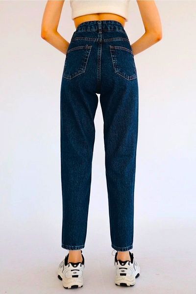 LAMİRA Dark Blue Mom Jean Flexible Women's Jean