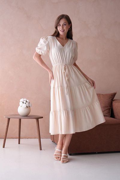 Park Karon Lined Short Sleeve Elastic Summer Dress
