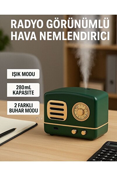 Store Radyo Görünümlü Hava Nemlendirici Buhar Makinesi | 2 Farklı Buhar Modu ...