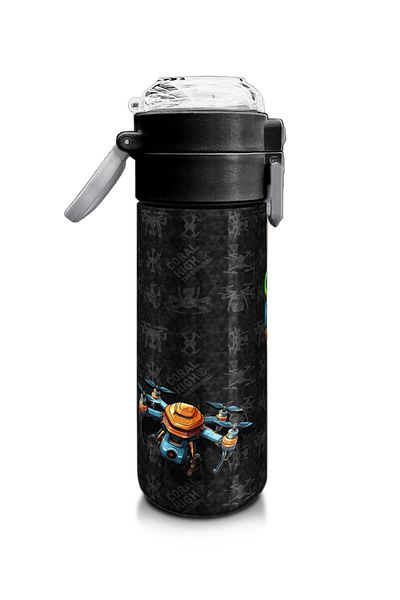 Coral High Kids Men's Patterned Straw and Direct Drinking Steel Thermos 500 ml