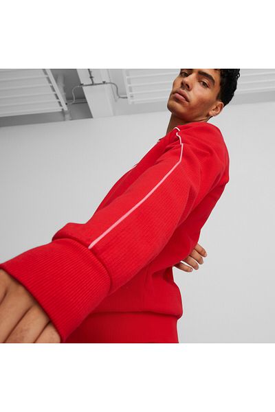 Puma Mens Scuderia Ferrari Race Long Sleeve Hoodie Sweat Jacket - Red