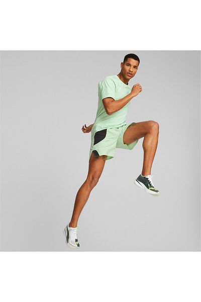 Puma شورت جري رجالي ران ألترا ويف 7 بوصات - أخضر