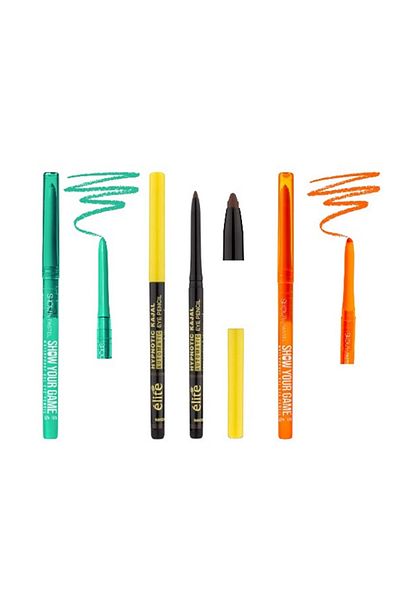 Show by Pastel Waterproof Gel Eyeliner 407 (Orange) and 407 (Green)+ Elite Kajal Eyeliner (Coffee)