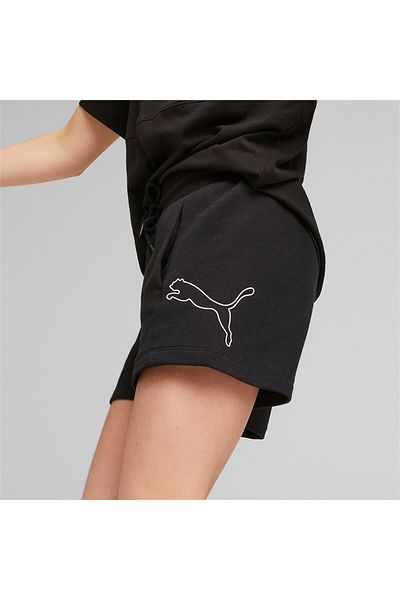 Puma Youth Girls Power High-waist Shorts - Black