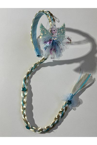 Motebarn Wear Tutu pentru fete Elsa Single Braid Crown Blue
