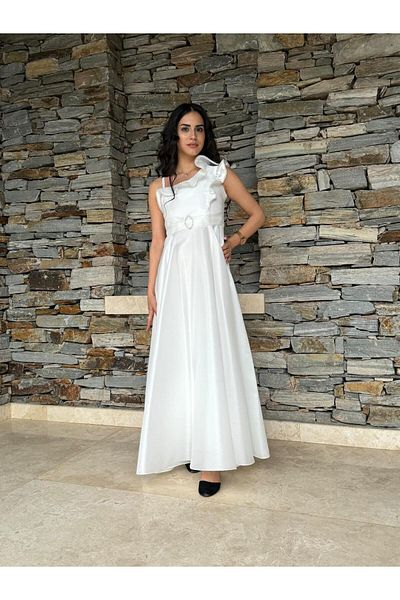 tino kids 10-16 Years Old Lined Stone Embroidered Special Day Birthday Girl's Evening Dress