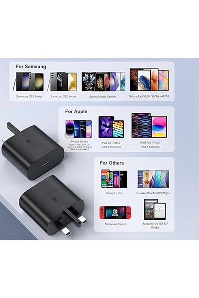 Generic Android Super-Fast Charger (UK Plug with USB Type-C Cable) with Charging Cable