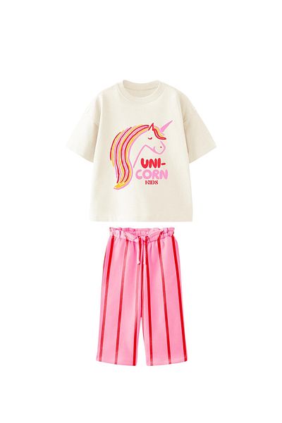 Daisy Dolly Girl's Muslin Bottom Cotton Top Set