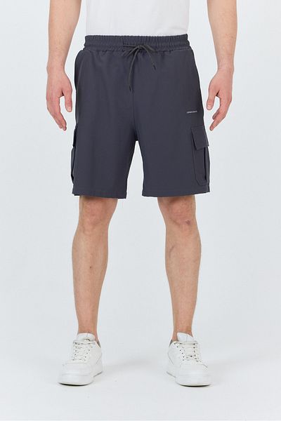 macharel jeans Men's Elastic Waist Parachute Shorts with Side Pocket Flaps
