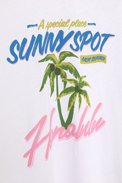 Quzu Tricou de damă cu decolteu cu imprimeu