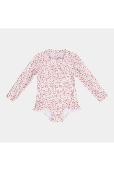 Little Dutch Girls' swimsuit, anti-UV, Summer Flowers, size 98-104